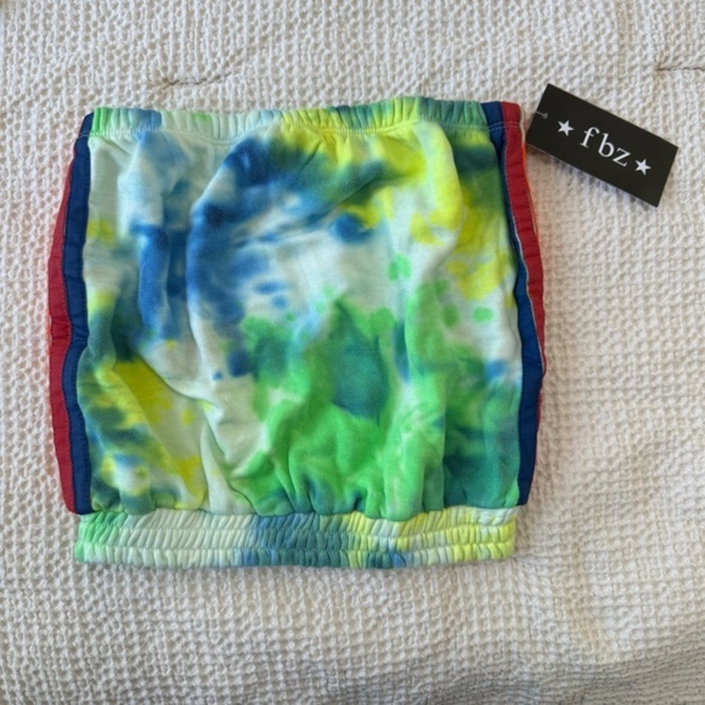 NWT Flowers by Zoe Tie Dye Tube Top Size M
